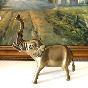 Vintage Small Brass Elephant